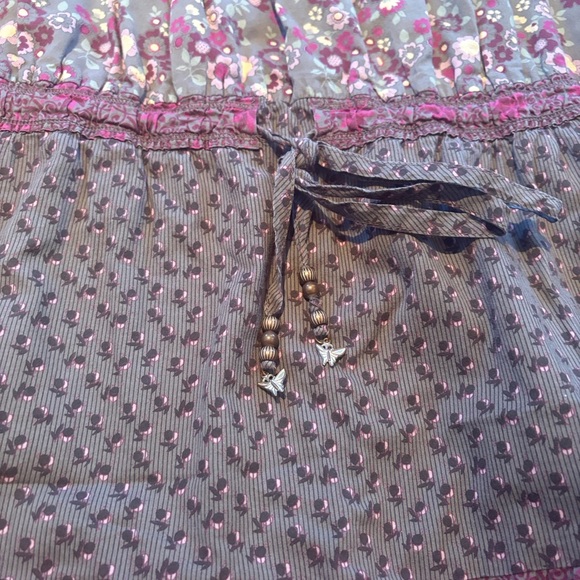 Esprit Gray and Purple Boho Midi Dress - Picture 6 of 8